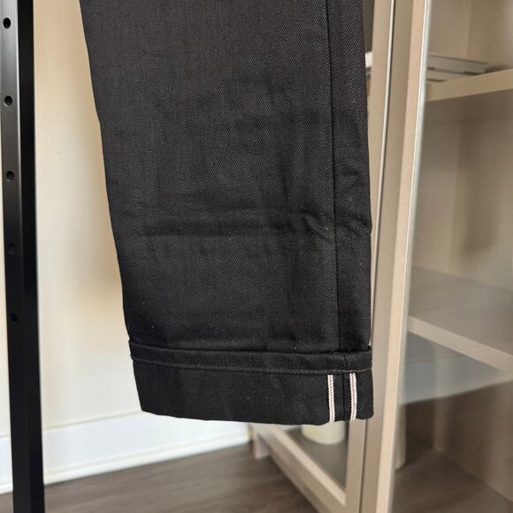 3sixteen Japanese Selvedge Classic Tapered Black Denim Jeans 36 NEW Button Fly - Picture 4 of 7